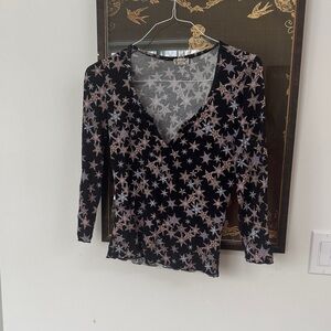 Elegant Starry Night Women's Pajama Top